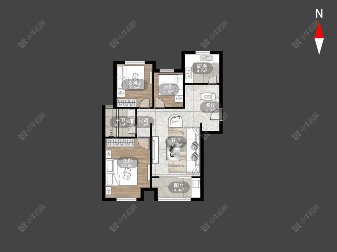 常州新城香悦半岛北区在售二手房房源户型图_小牛看房