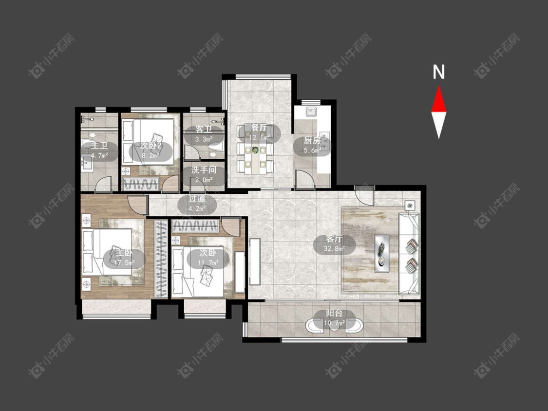 常州碧桂园碧玥和鸣在售二手房源户型图_小牛看房