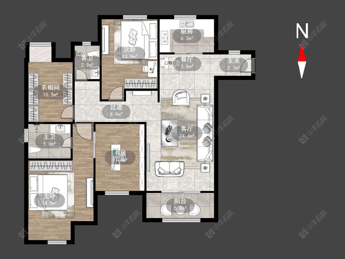 常州华润国际一期在售二手房源户型图_小牛看房