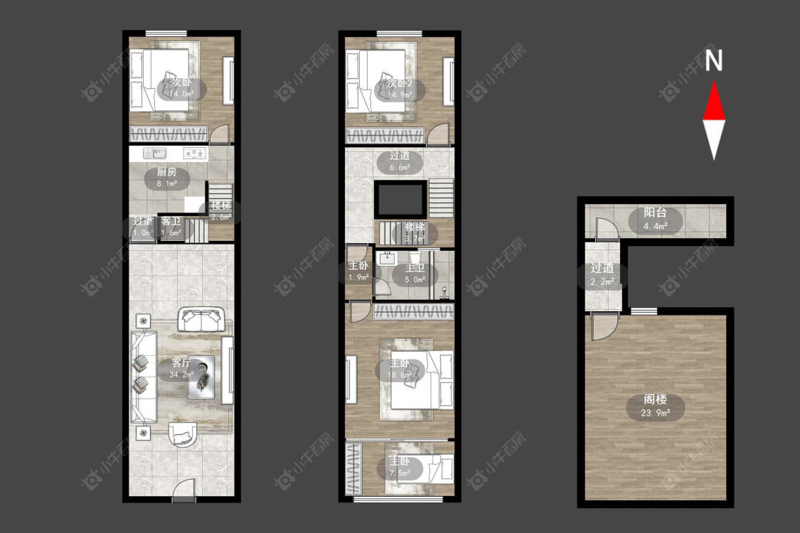 常州湖塘花园新村在售二手房源户型图_小牛看房