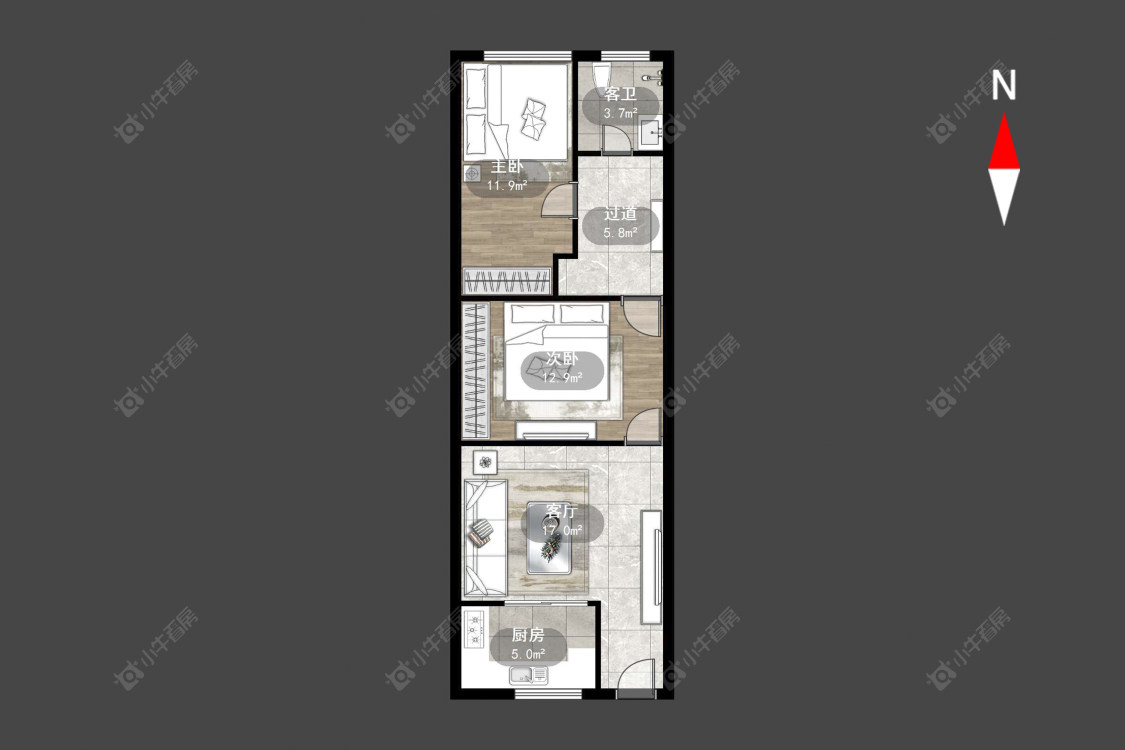 常州服务新村在售二手房源户型图_小牛看房