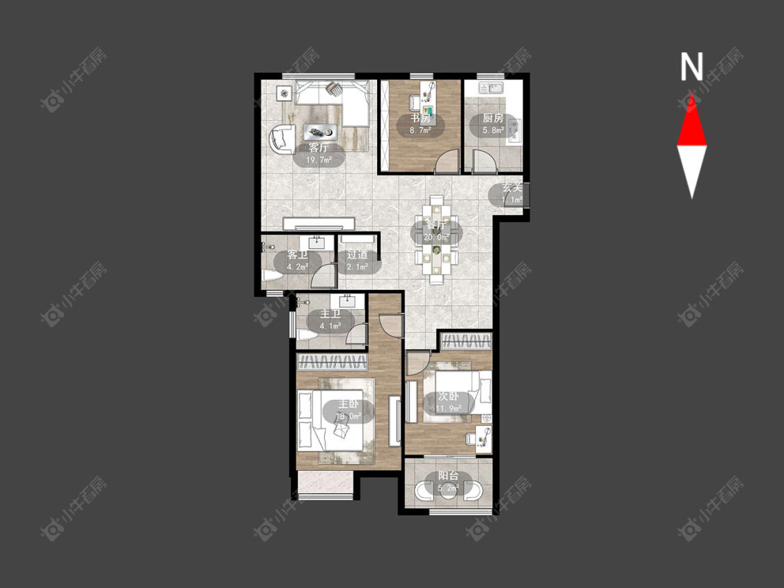 常州阳光龙庭在售二手房源户型图_小牛看房