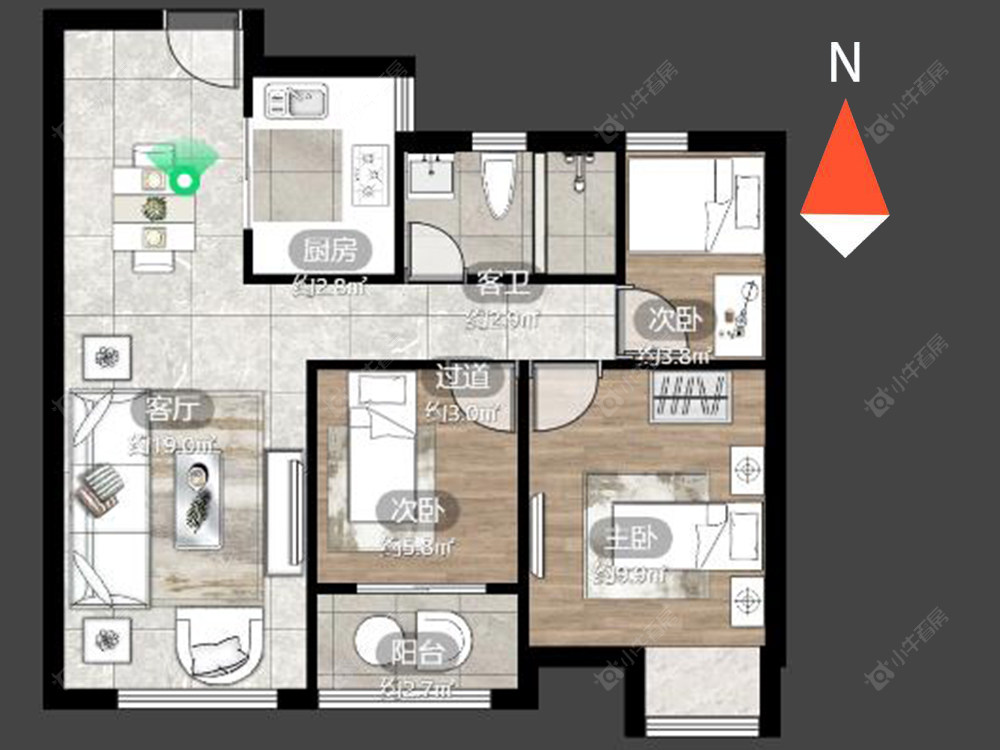 常州德禾豪景在售二手房源户型图_小牛看房