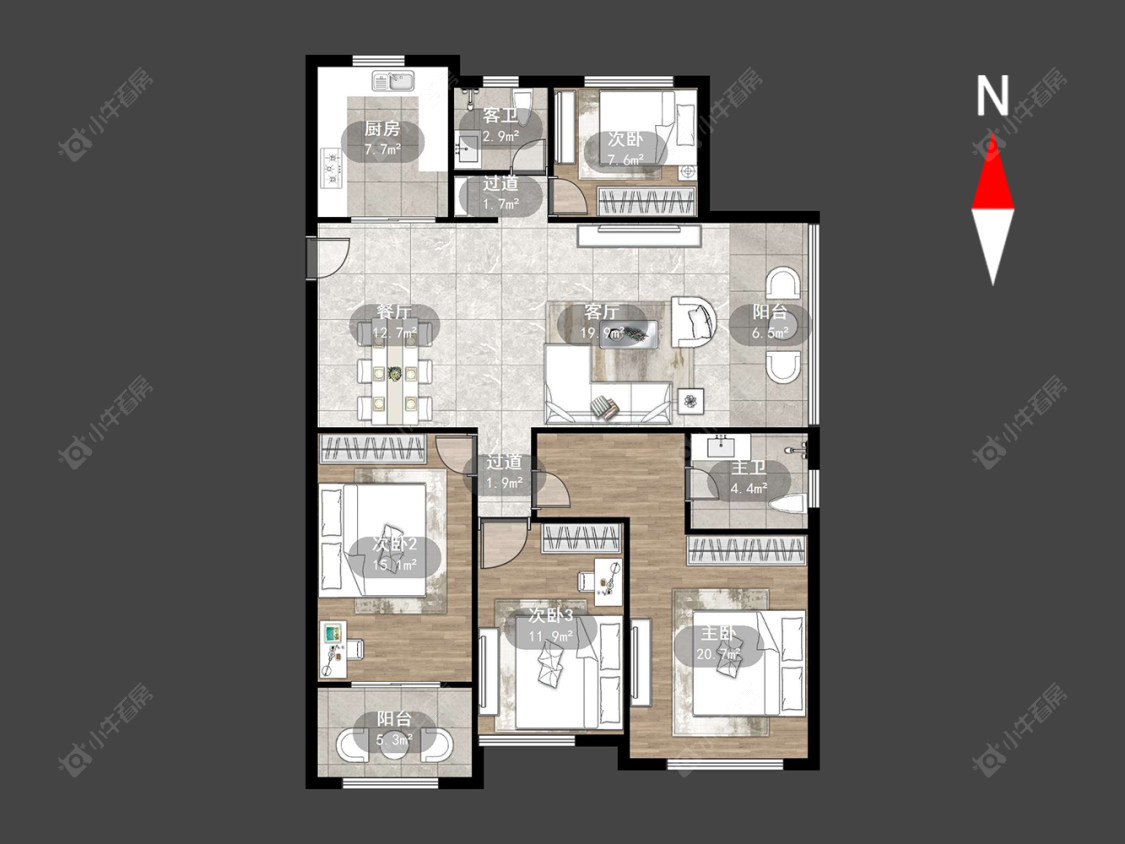 牡丹水岸国际房源户型图 常州牡丹水岸国际在售二手房源户型图_小牛看房