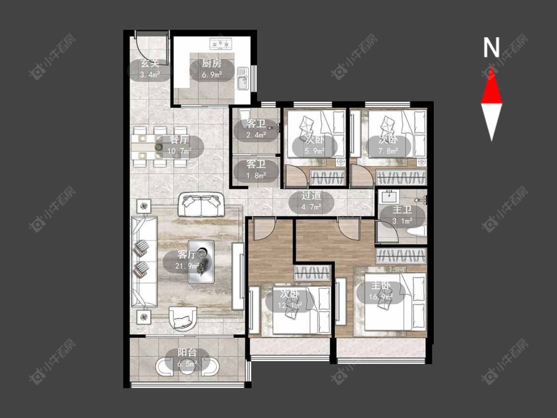 常州碧桂园浅水湾在售二手房源户型图_小牛看房