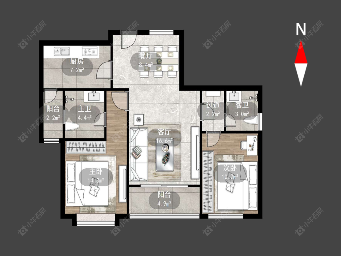 南博湾花园房源户型图 常州南博湾花园在售二手房源户型图_小牛看房