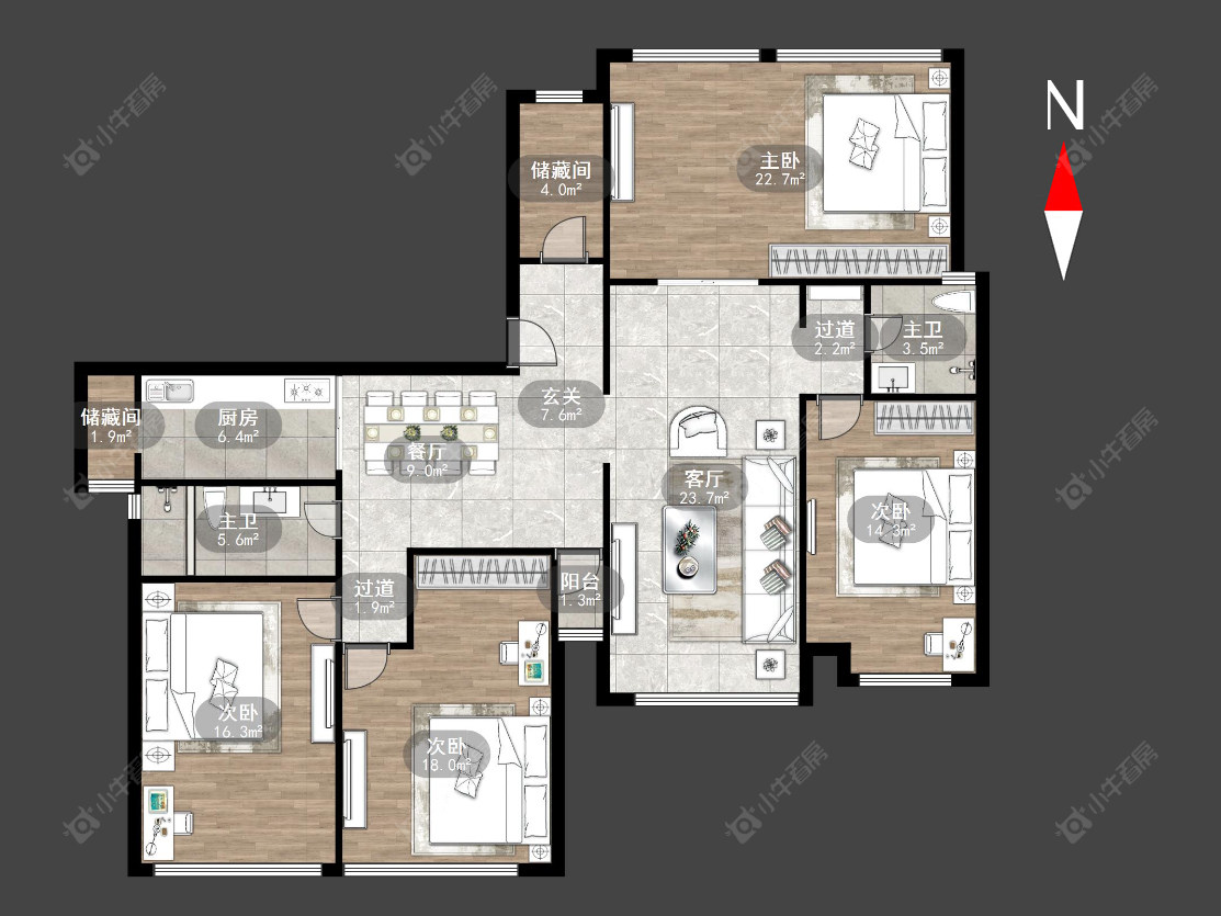 常州中吴雅苑在售二手房源户型图_小牛看房