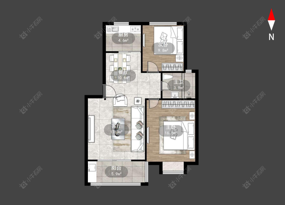 常州朝阳花园在售二手房源户型图_小牛看房