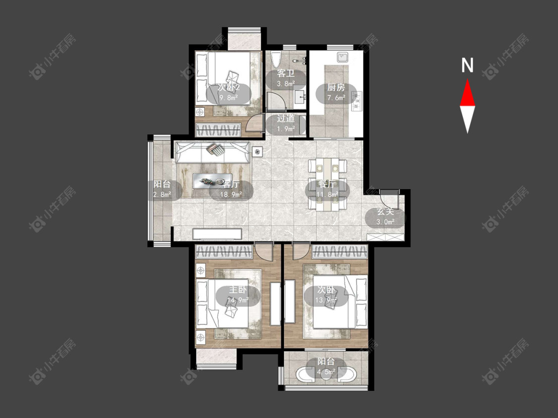 常州盛世名门在售二手房源户型图_小牛看房