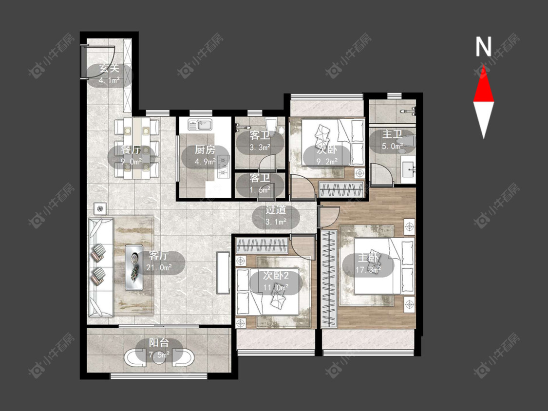 龙控公园道房源户型图 常州龙控公园道在售二手房源户型图_小牛看房