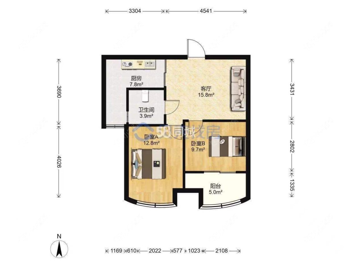 常州檀香湾在租房源户型图_小牛看房