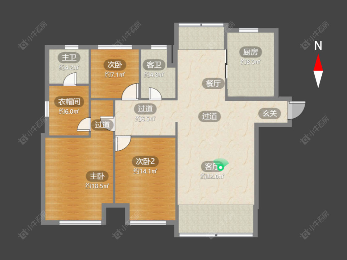 常州景瑞望府在售二手房源户型图_小牛看房