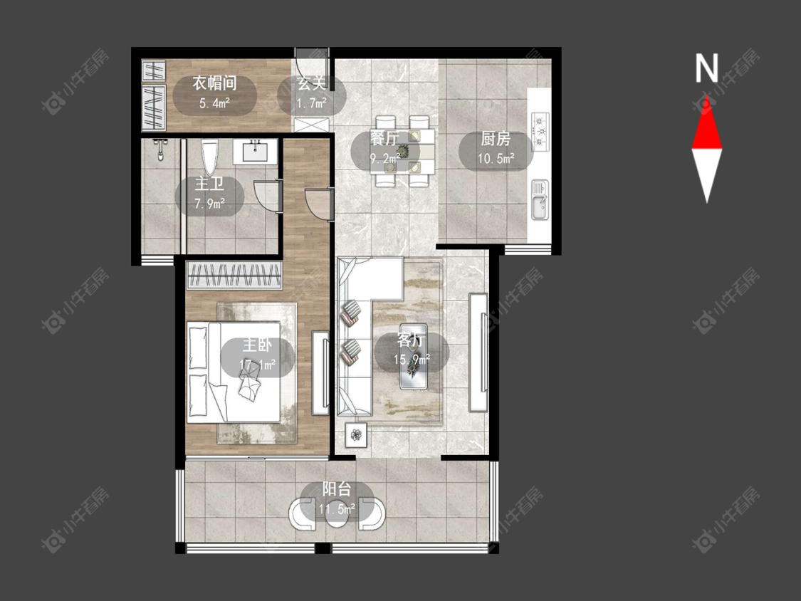 常州福地聚龙苑在售二手房源户型图_小牛看房