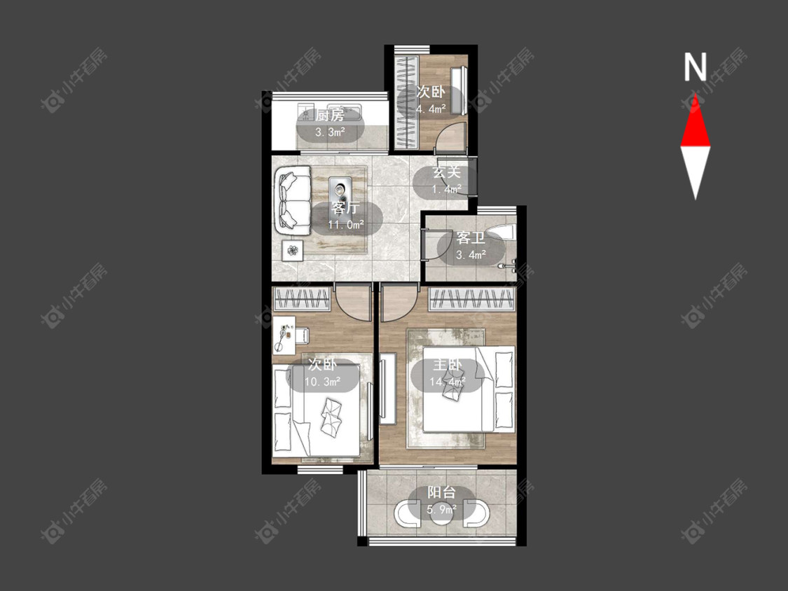 常州白云新村在售二手房源户型图_小牛看房