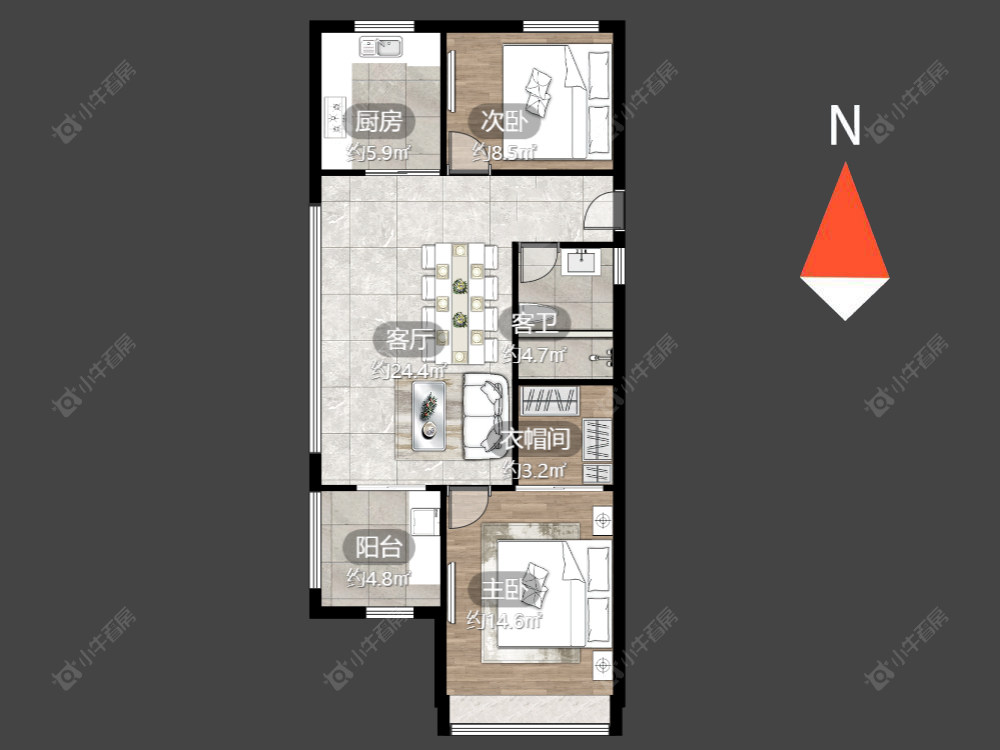 常州玉兰广场二期在售二手房源户型图_小牛看房