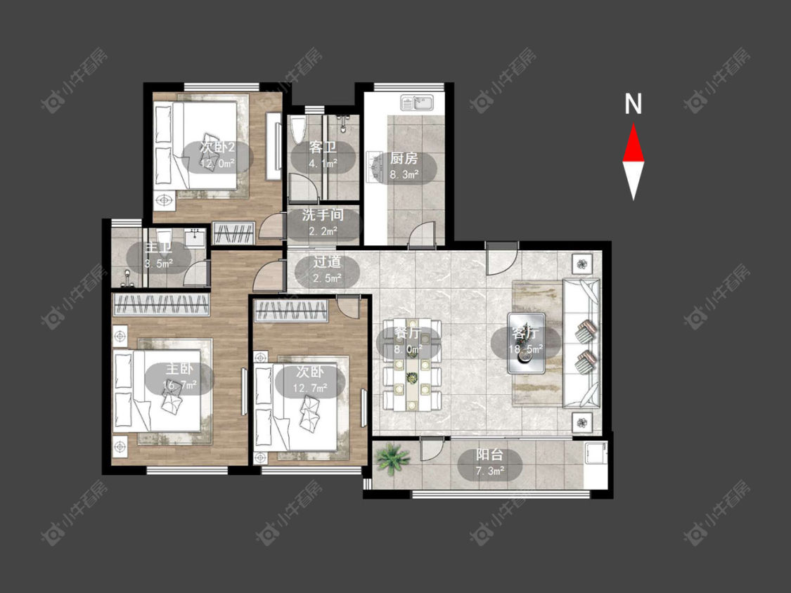 常州龙控公园道在售二手房源户型图_小牛看房