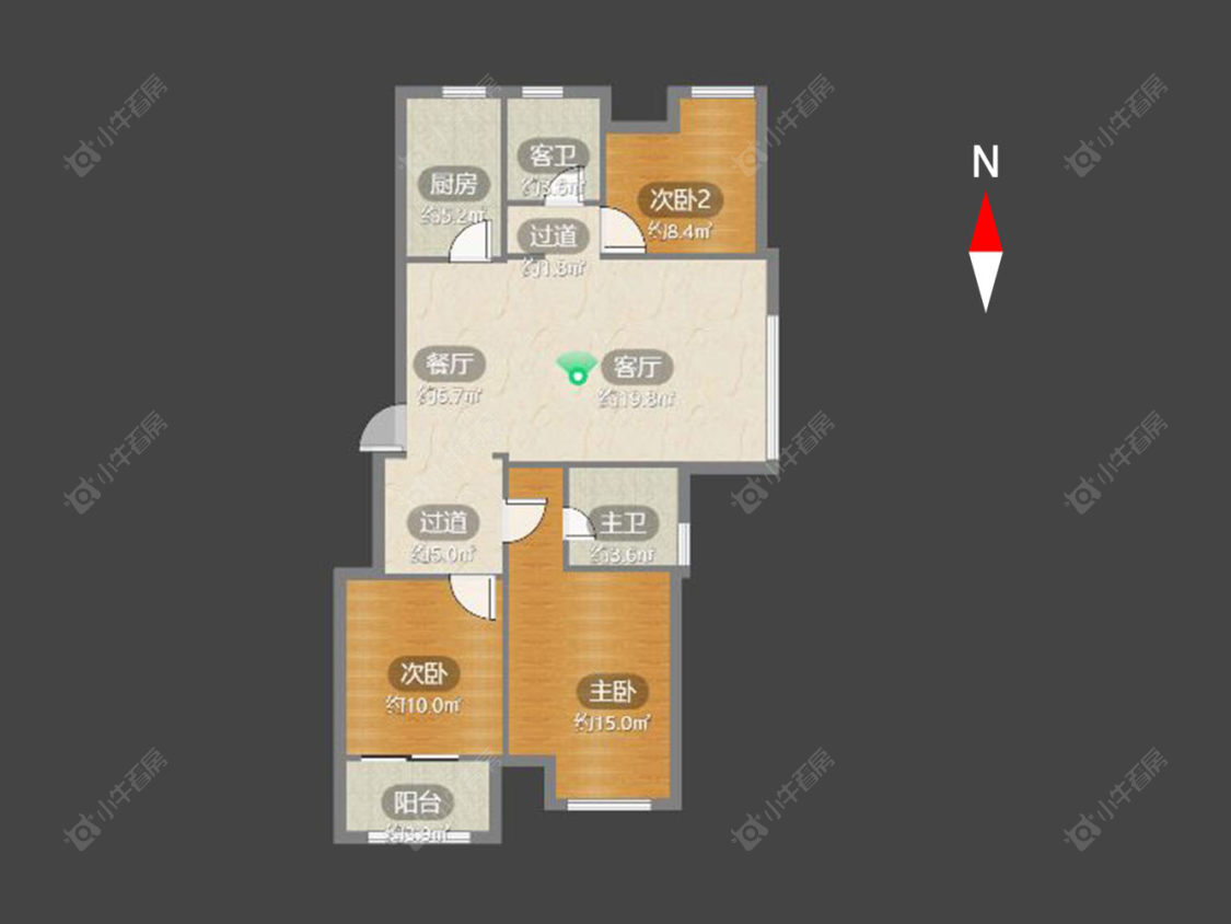 常州清水湾花园一期在售二手房源户型图_小牛看房