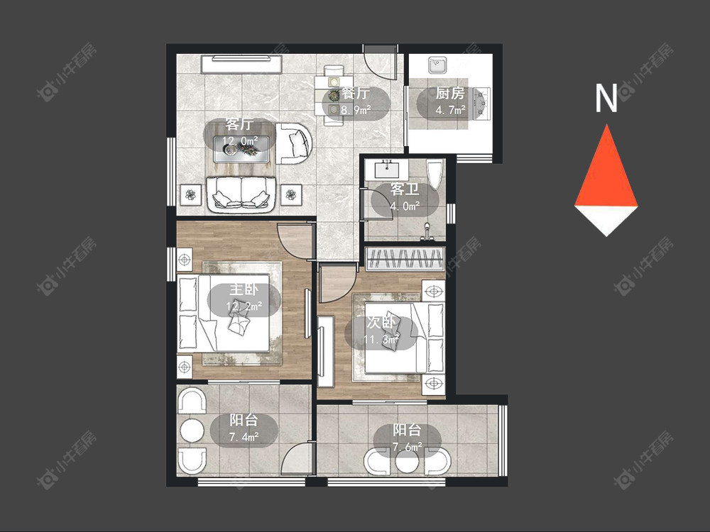 常州怡美花园在售二手房源户型图_小牛看房