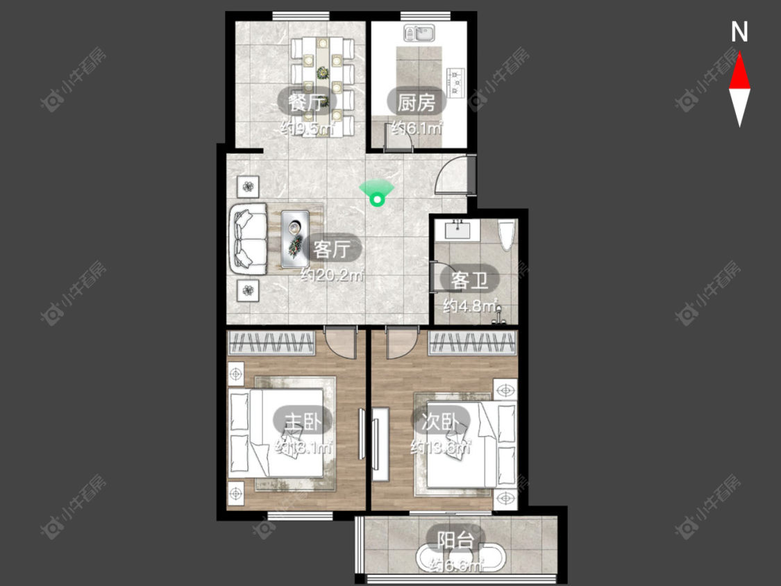 常州站北新村新站北在售二手房源户型图_小牛看房