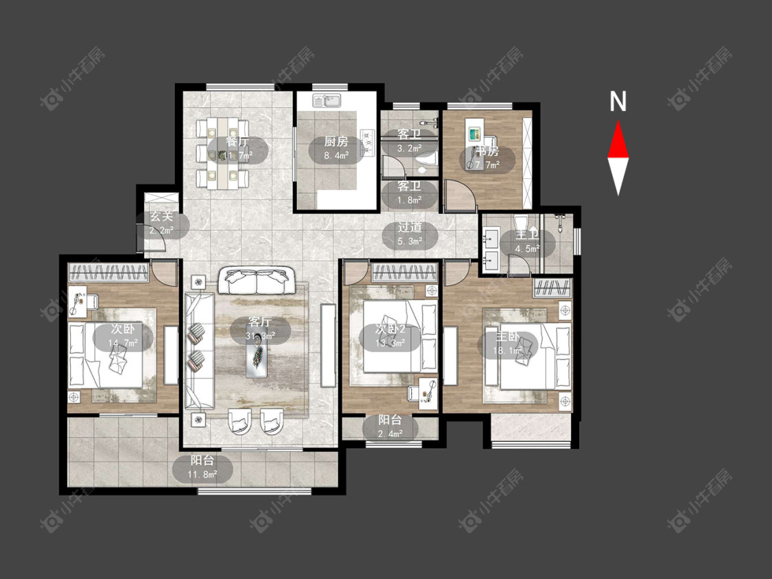 常发豪庭国际房源户型图 常州常发豪庭国际在售二手房源户型图_小牛看房