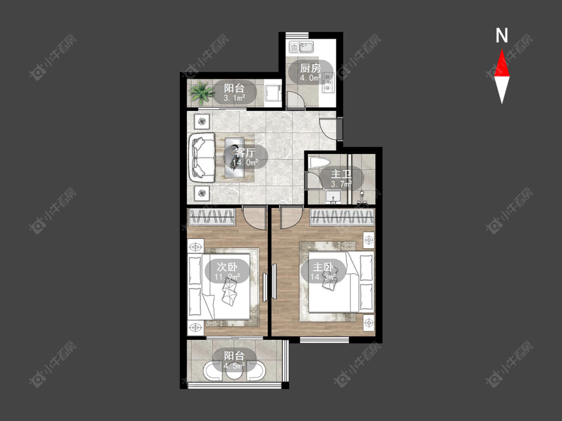 荆川东园房源户型图 常州荆川东园在售二手房源户型图_小牛看房