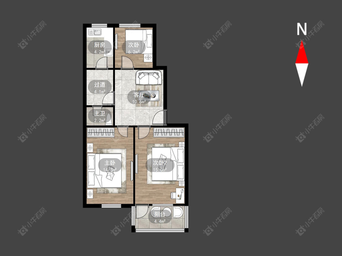 常州建材新村在售二手房房源户型图_小牛看房