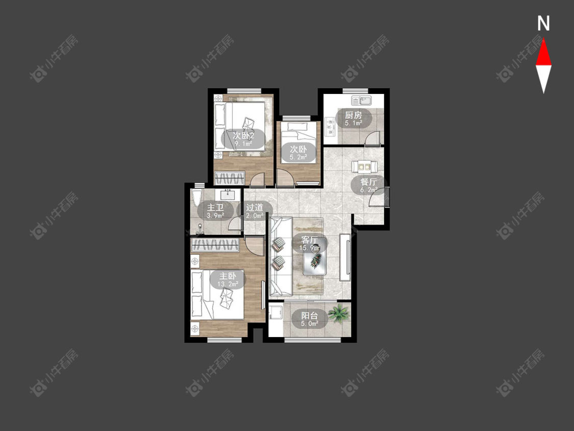 常州新城香悦半岛北区在售二手房房源户型图_小牛看房