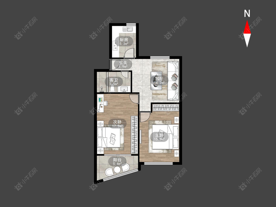 常州翠竹新村东北区在售二手房房源户型图_小牛看房