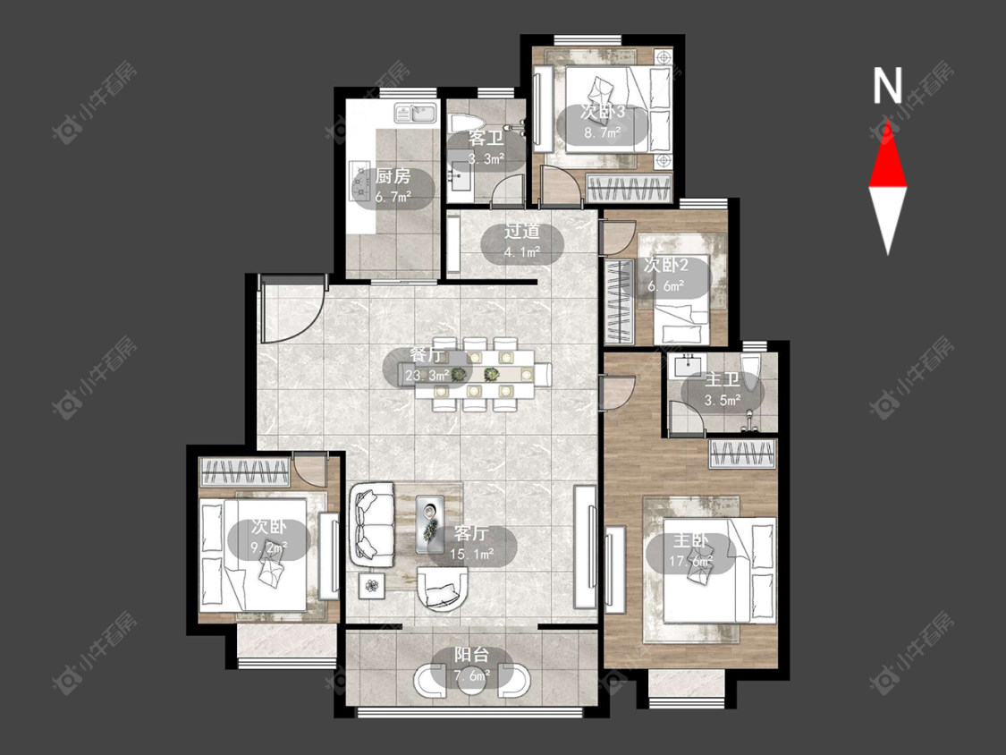 常州新城和昱云璟苑在售二手房源户型图_小牛看房