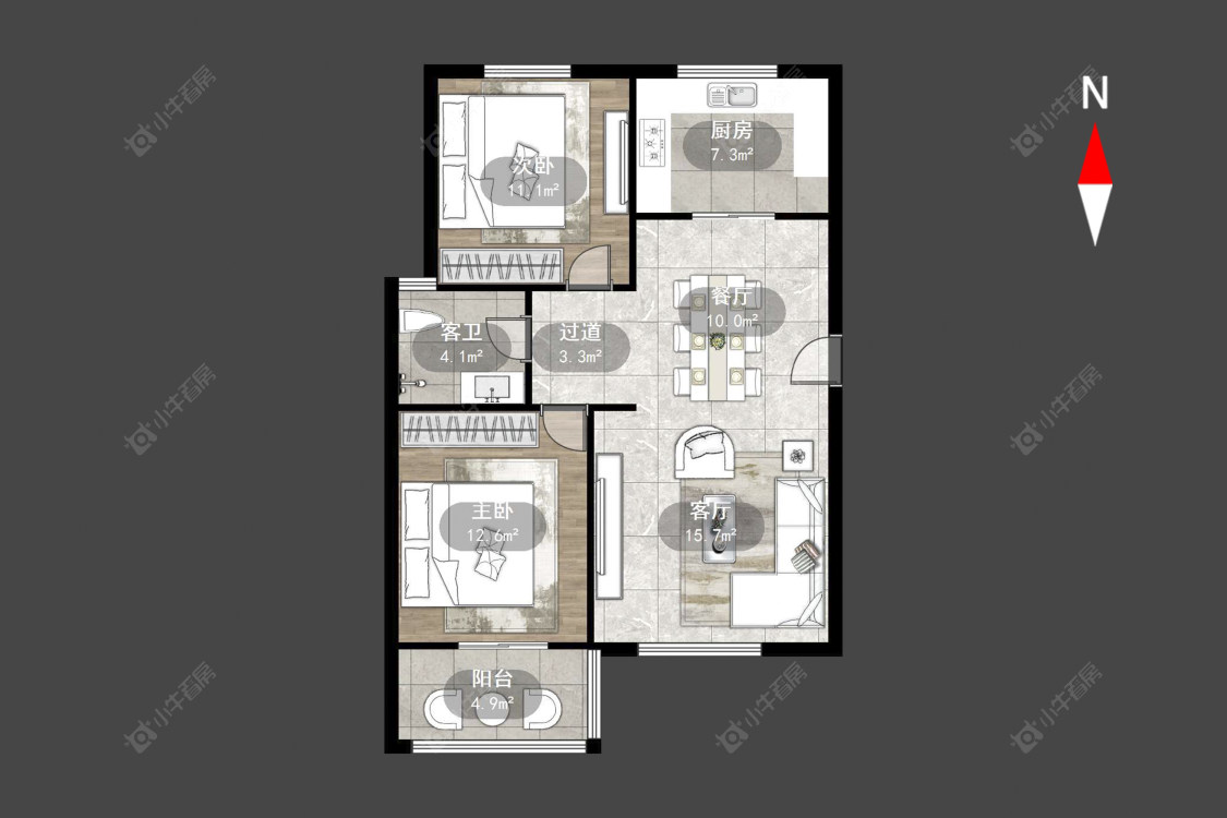 常州四季新城金典在售二手房源户型图_小牛看房