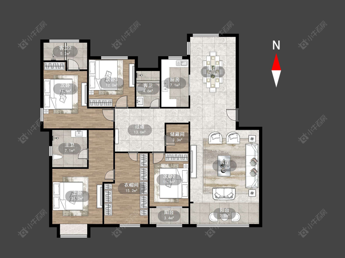 常州大名城西区在售二手房源户型图_小牛看房