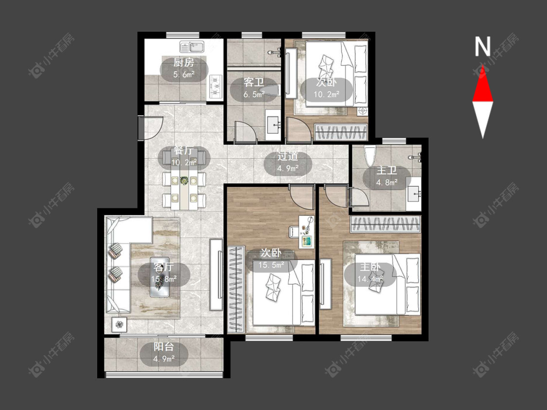常州华林家园二期在售二手房源户型图_小牛看房
