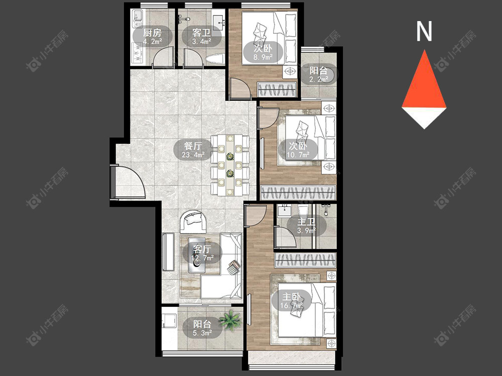 常州南湖家苑在售二手房源户型图_小牛看房