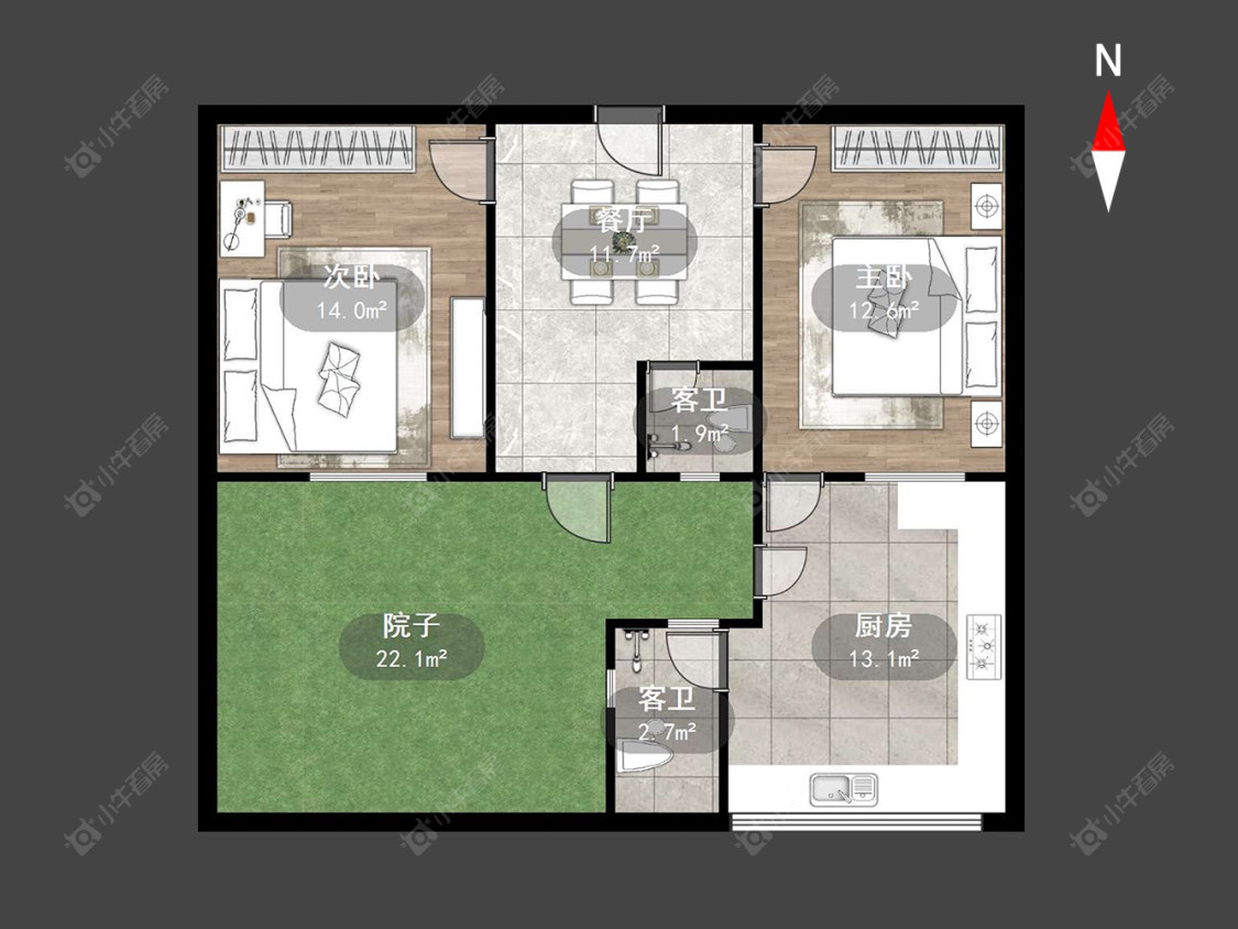 常州工房南区在售二手房源户型图_小牛看房