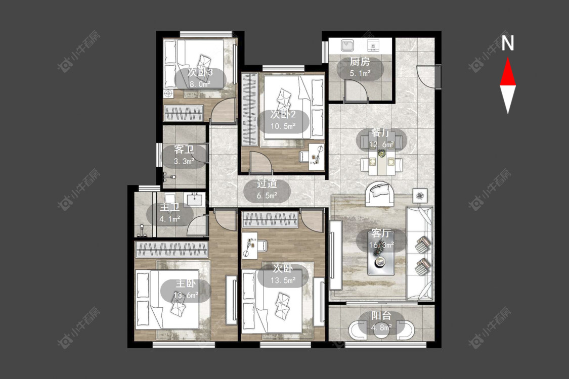 常州中梁首府壹号在售二手房源户型图_小牛看房