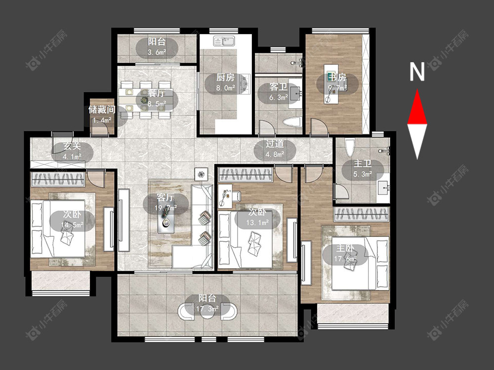 新城公馆天域房源户型图 常州新城公馆天域在售二手房源户型图_小牛看房