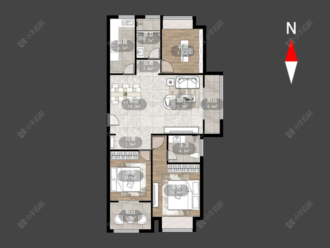 常州嘉宏云顶在售二手房源户型图_小牛看房