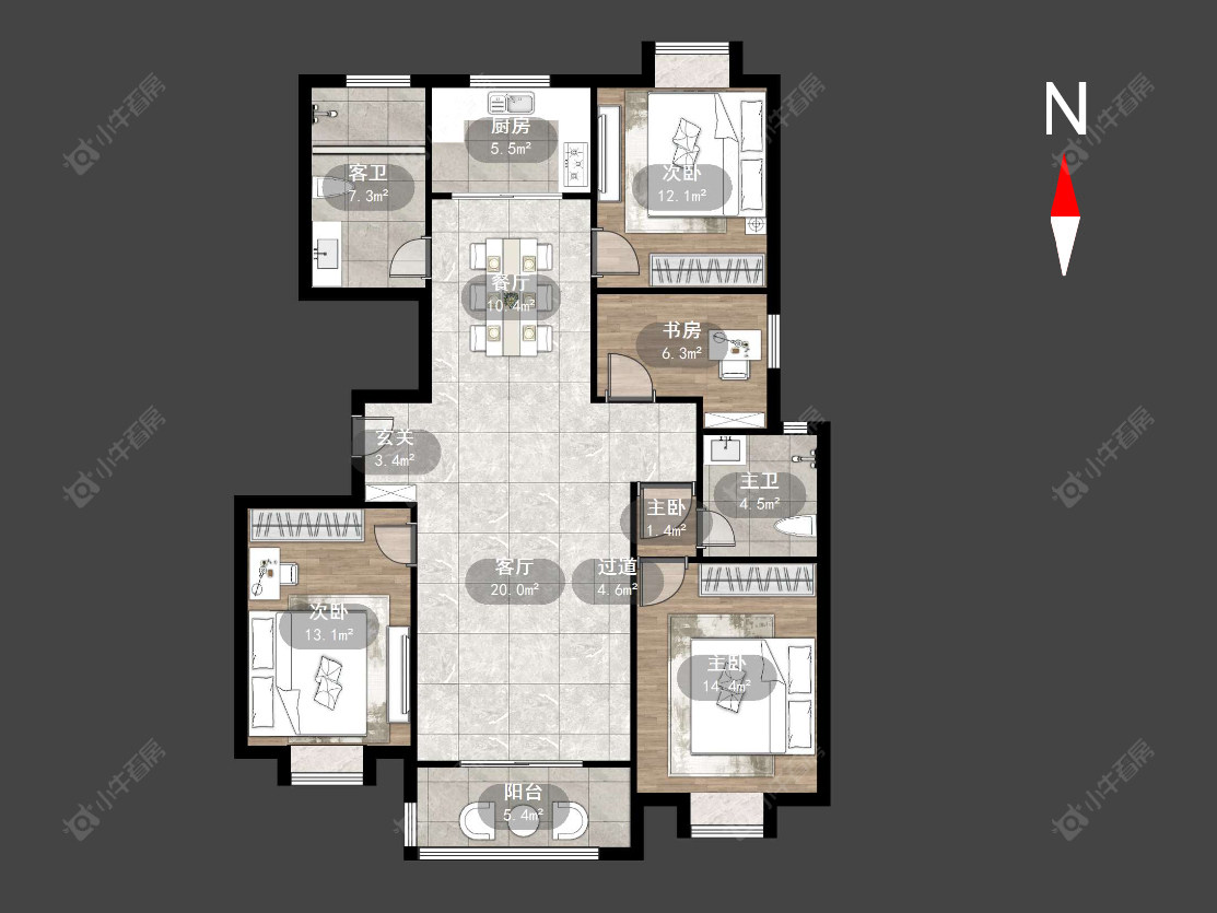 常州采菱公寓在售二手房源户型图_小牛看房