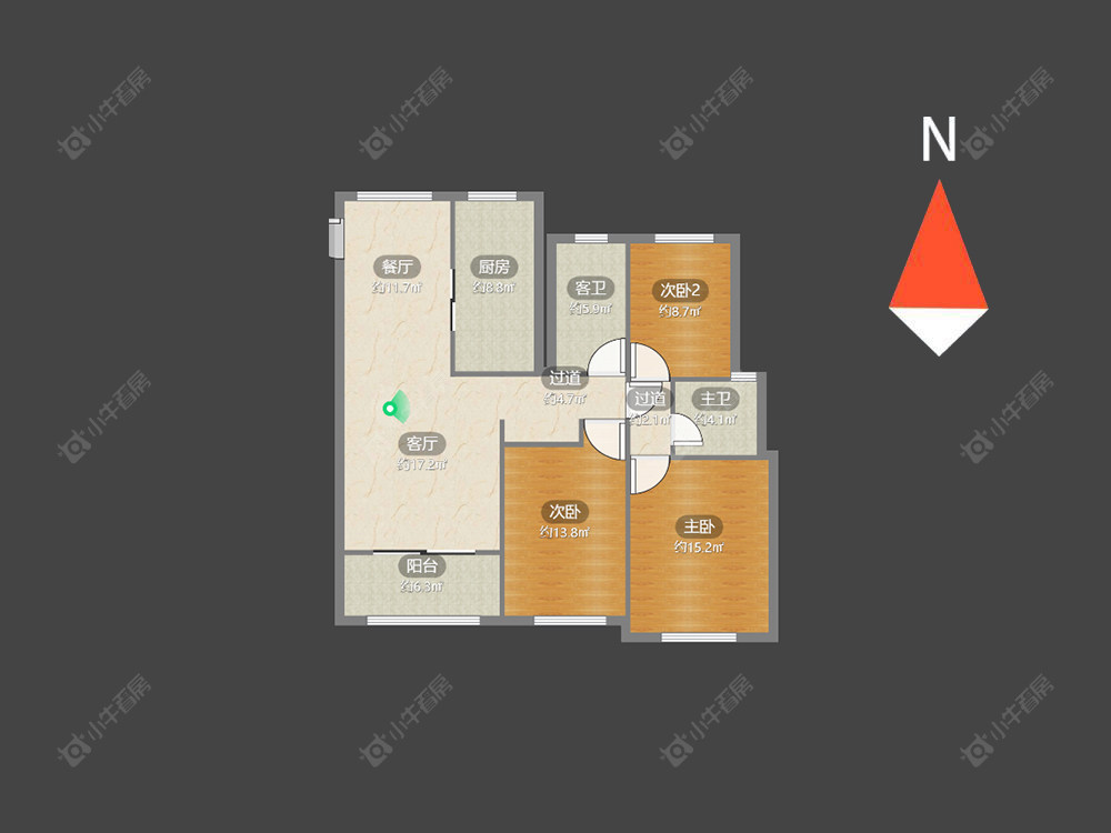常州世纪华城东区在售二手房房源户型图_小牛看房
