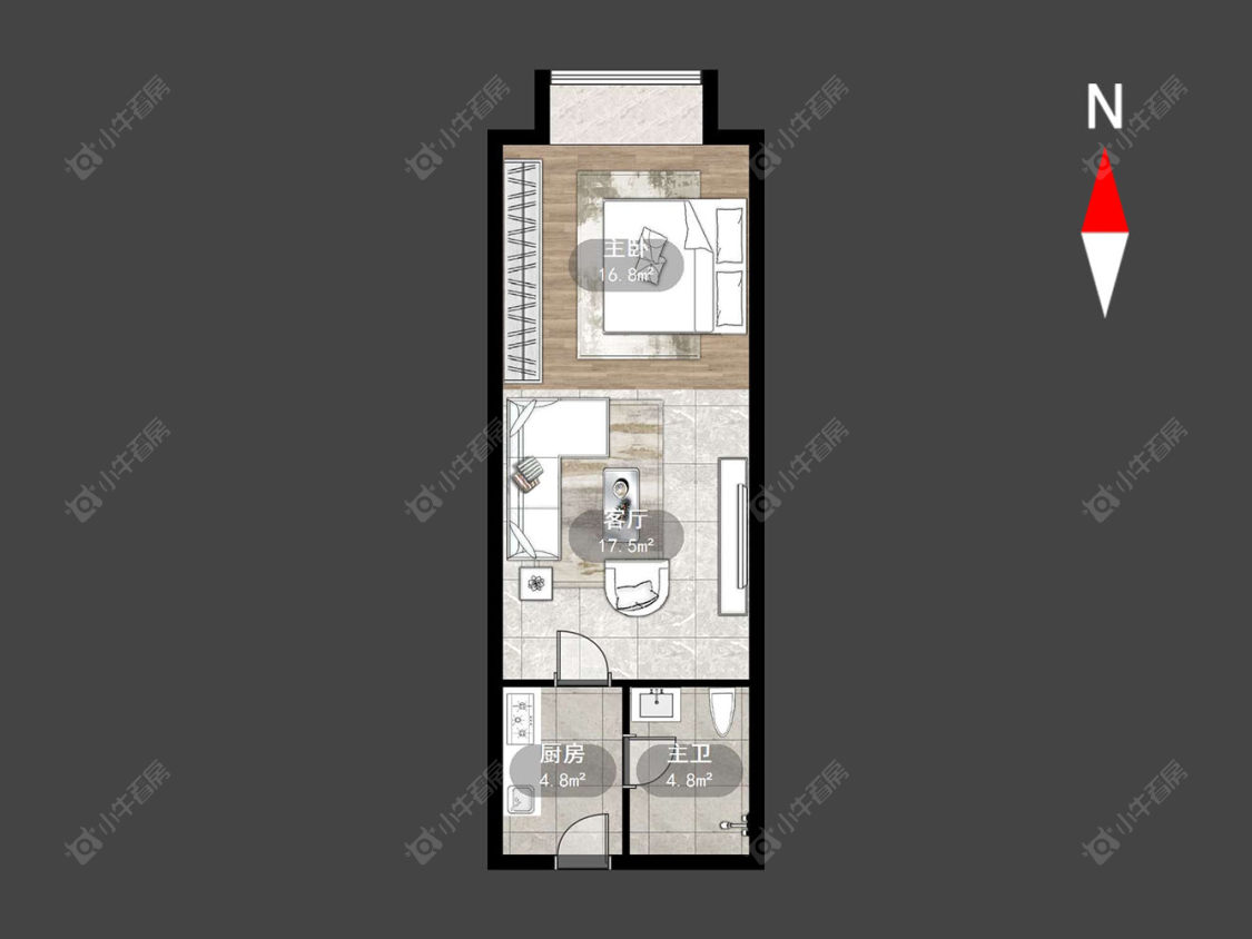 常州恒大翡翠华庭在售二手房源户型图_小牛看房