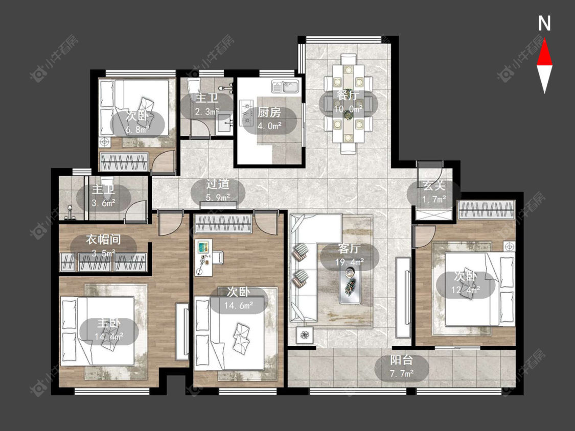 牡丹学府房源户型图 常州牡丹学府在售二手房源户型图_小牛看房