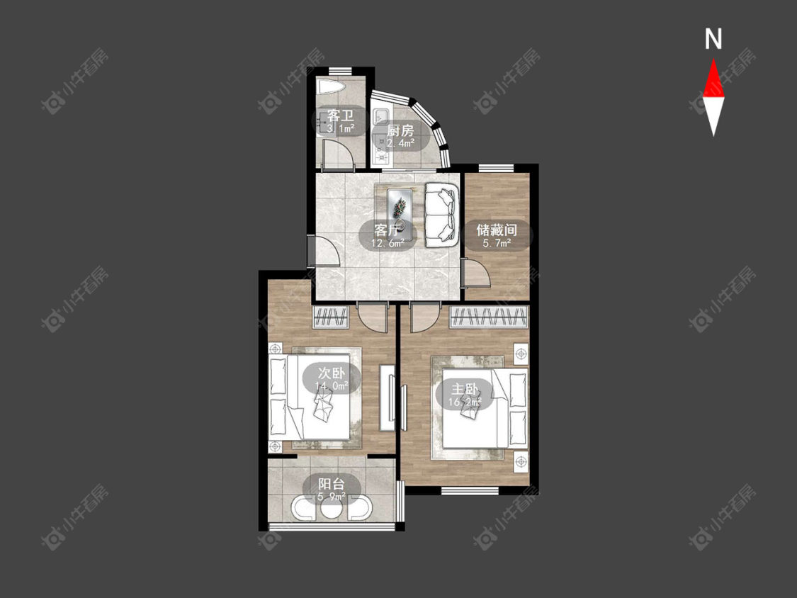 常州翠竹新村南区在售二手房房源户型图_小牛看房