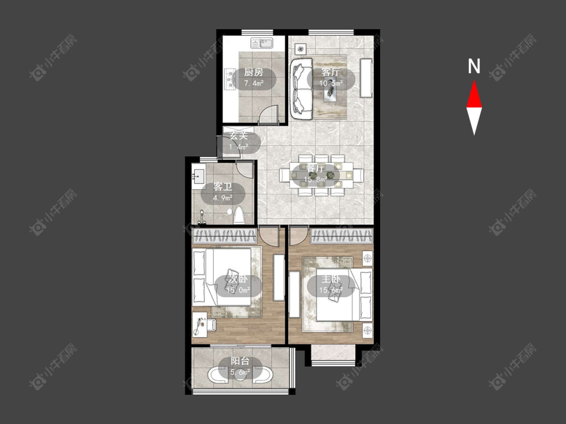 常州北环南苑在售二手房源户型图_小牛看房