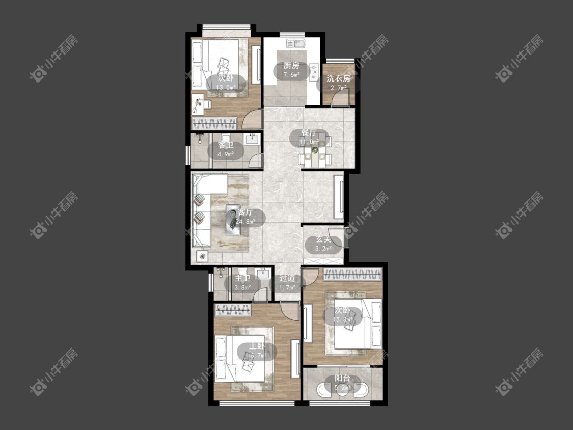 丹阳金鼎城市花园在租房源户型图_小牛看房