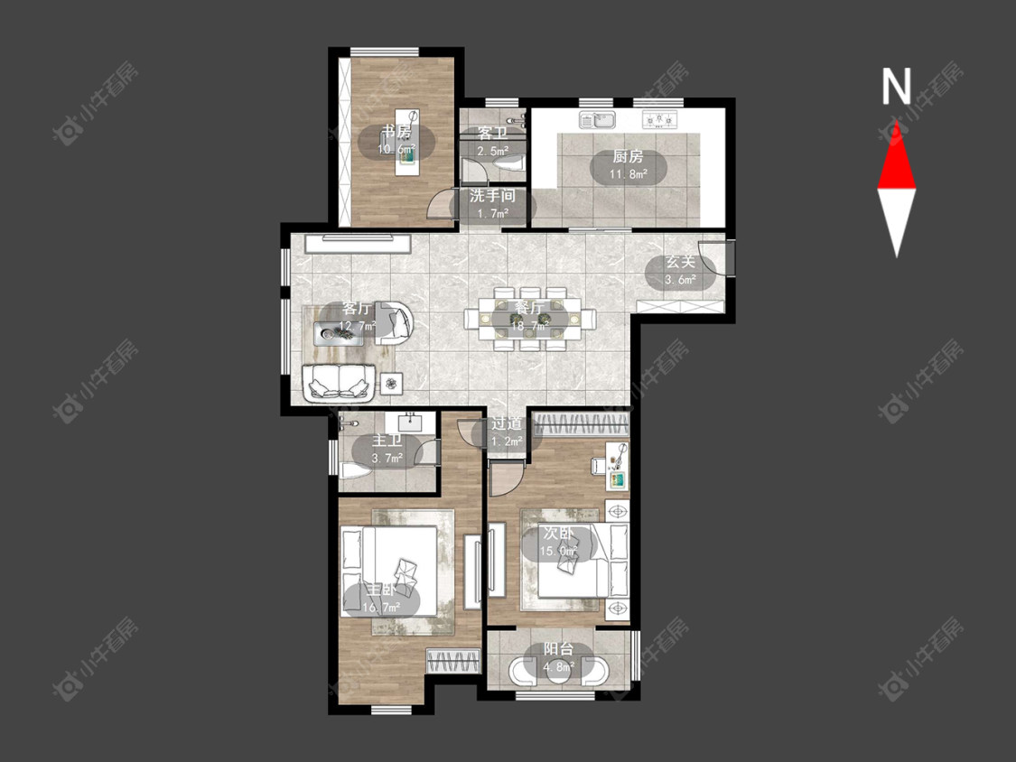 常州九洲花园二期在售二手房源户型图_小牛看房