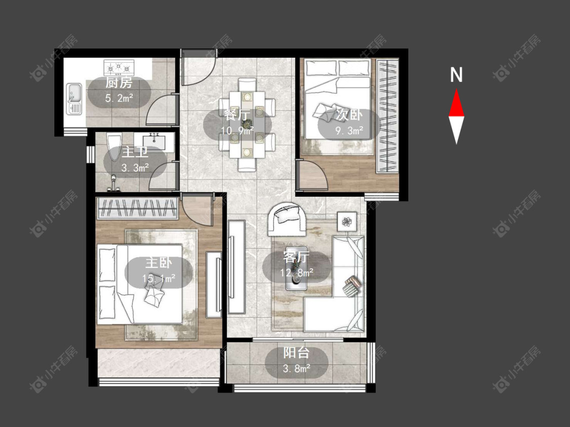 常州滨江明珠城东区在售二手房源户型图_小牛看房