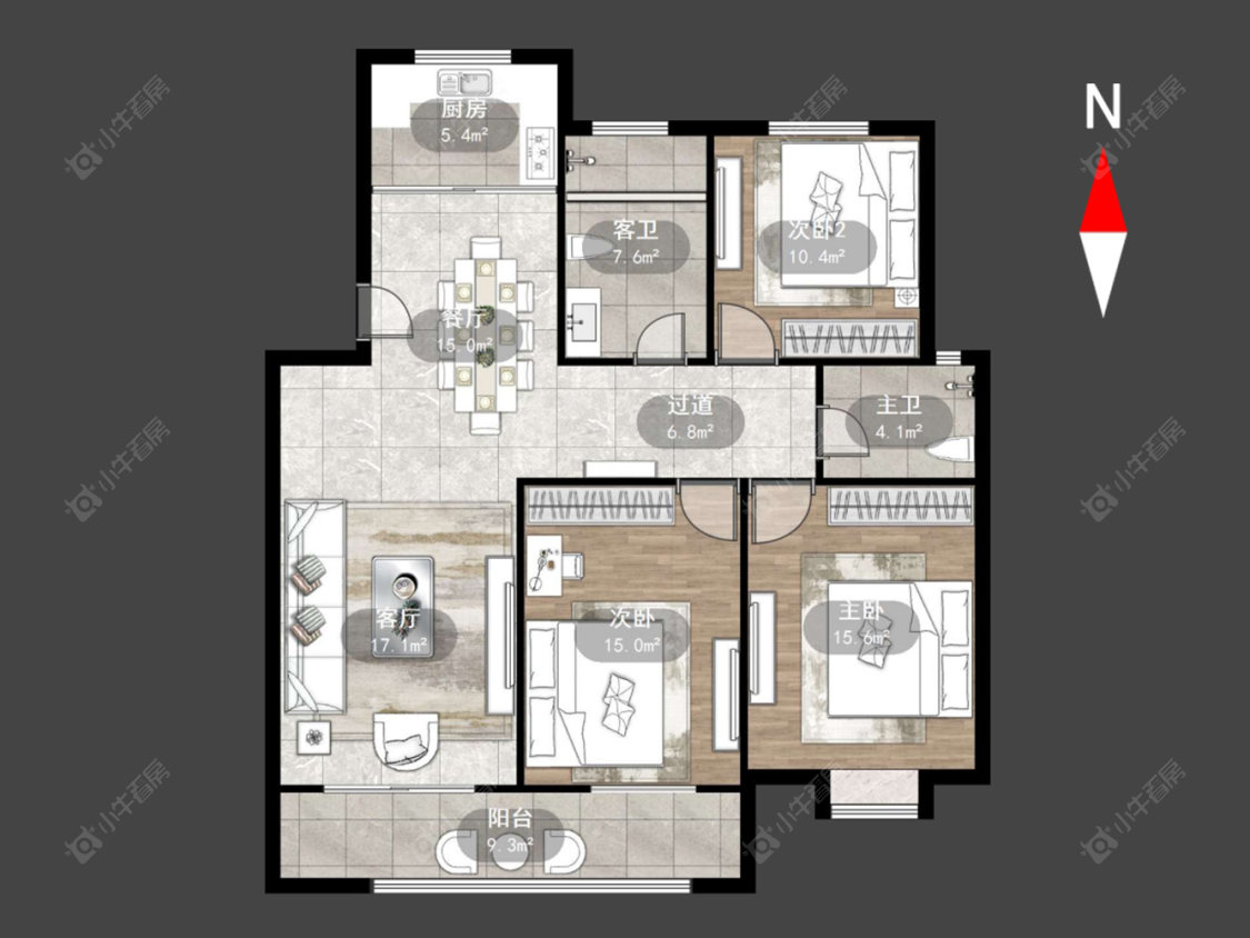 常州潞城花苑在售二手房源户型图_小牛看房