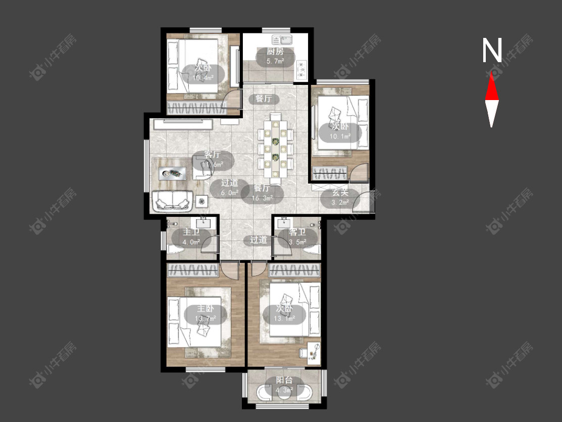 常州和平国际在售二手房源户型图_小牛看房