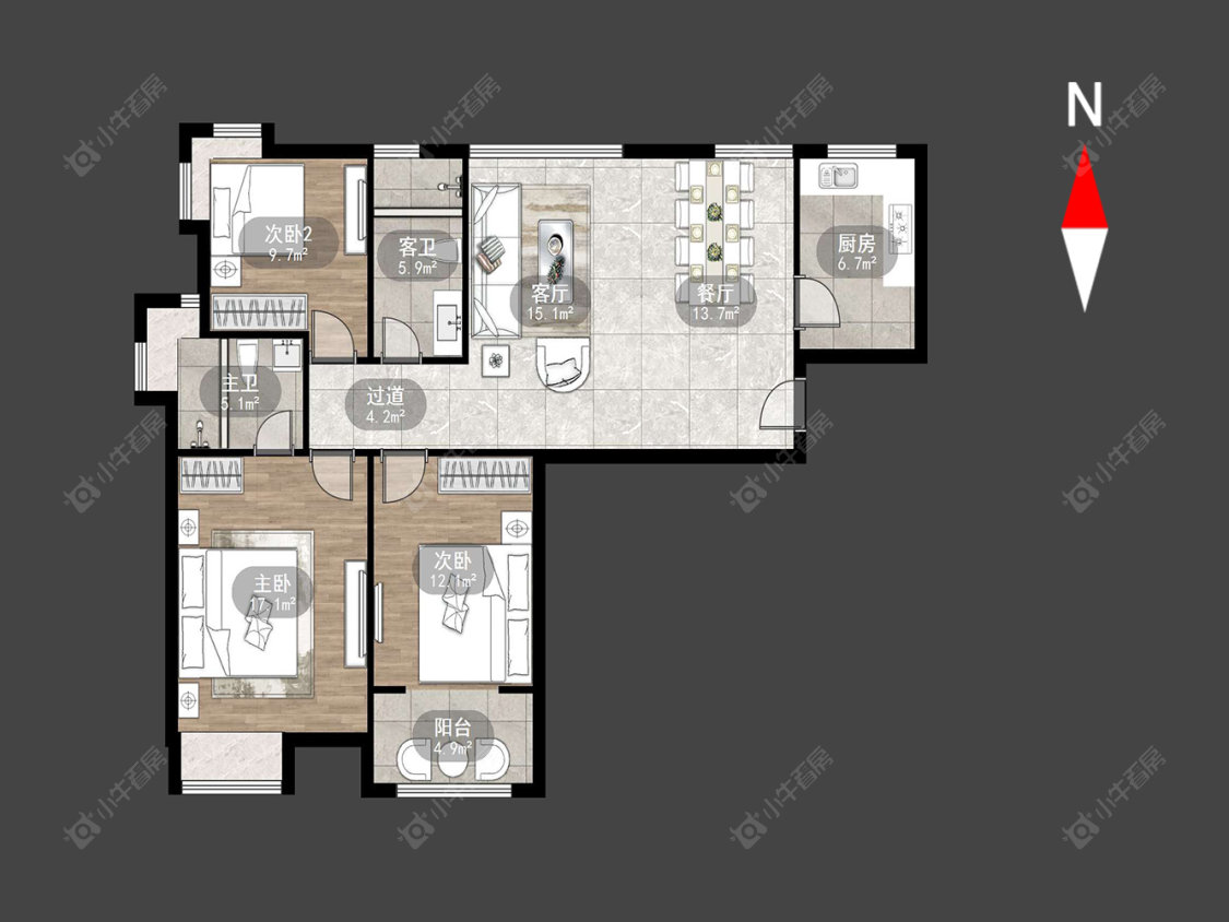 常州典雅花园在售二手房源户型图_小牛看房