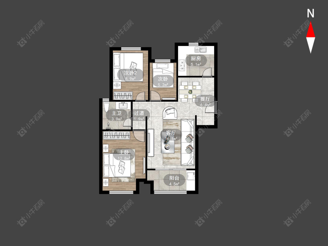 常州新城香悦半岛北区在售二手房房源户型图_小牛看房